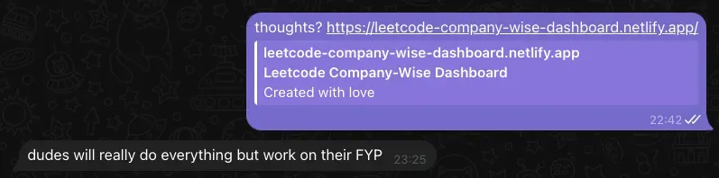 FYP Message